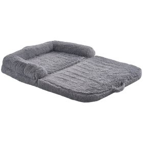 Human Dog Bed, 72" x48"x10" Giant Human Dog Bed for Adults and Pets, Human Size Dog Bed with Washable PV Velvet Cover, Egg Orthopedic Foam